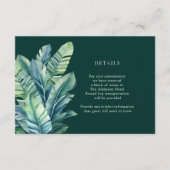 Carte D'accompagnement Tropical Exotic Foliing Feuilles Détails Boîtier (Devant)