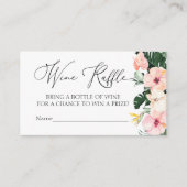 Carte D'accompagnement Tropical Fête des mariées Raffle de vin Jeu (Devant)