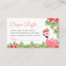 Tropical Floral Baby shower rose Barreau Raffle