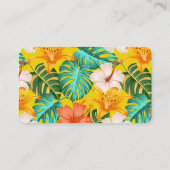 Carte D'accompagnement Tropical Floral Hawaiian Aloha Baby Book Demande (Dos)