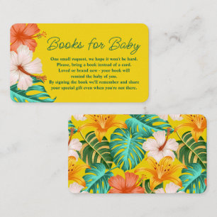 Carte D'accompagnement Tropical Floral Hawaiian Aloha Baby Book Demande