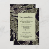 Carte D'accompagnement Tropical Foliage Sage Vert Mariage Hébergements (Devant / Derrière)