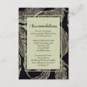 Carte D'accompagnement Tropical Foliage Sage Vert Mariage Hébergements (Devant)