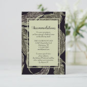 Carte D'accompagnement Tropical Foliage Sage Vert Mariage Hébergements (Debout devant)