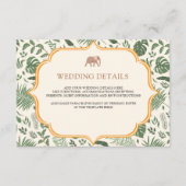 Carte D'accompagnement Tropical Forest Elephant Indian Détails sur le Mar (Devant)