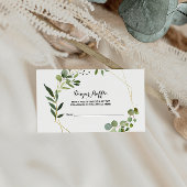 Carte D'accompagnement Tropical Green Feuilles Déchets Raffle