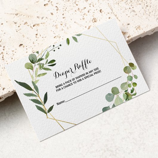 Carte D'accompagnement Tropical Green Feuilles Déchets Raffle