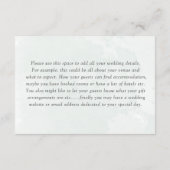 Carte D'accompagnement Tropical Green Watercolor Wedding Details (Dos)
