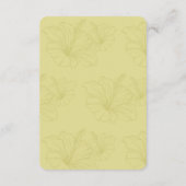 Carte D'accompagnement Tropical Hibiscus Pattern Vibrant Wedding (Dos)