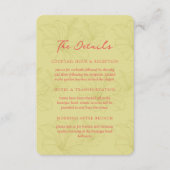 Carte D'accompagnement Tropical Hibiscus Pattern Vibrant Wedding (Devant)