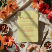 Carte D'accompagnement Tropical Hibiscus Pattern Vibrant Wedding