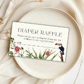 Carte D'accompagnement Tropical Jungle Boy Baby shower Déchets Raffle