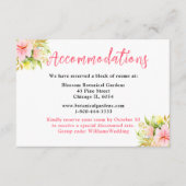 Carte D'accompagnement Tropical Jungle Floral Wedding Accommodations (Devant)