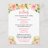 Carte D'accompagnement Tropical Jungle Floral Wedding Details (Devant)