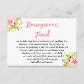 Carte D'accompagnement Tropical Jungle Floral Wedding Honeymoon Fund (Devant)