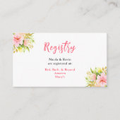 Carte D'accompagnement Tropical Jungle Floral Wedding Registry (Devant)