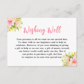 Carte D'accompagnement Tropical Jungle Floral Wedding Wishing Well (Devant)
