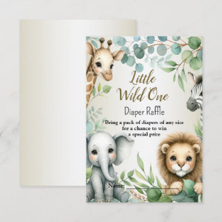 Carte D'accompagnement Tropical Jungle Safari Animaux Baby showers Garçon