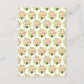 Carte D'accompagnement Tropical Jungle with Foliage Wedding Reception (Dos)