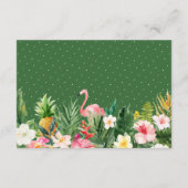 Carte D'accompagnement Tropical Leave Floral Wedding Détails de la récept (Dos)