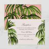 Carte D'accompagnement Tropical Love / Réception (Devant / Derrière)