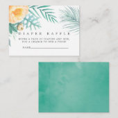 Carte D'accompagnement Tropical Mint Floral Baby shower Déchets Raffle (Devant / Derrière)