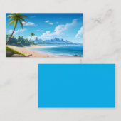 Carte D'accompagnement Tropical Ocean Island Sandy Beach Shore (Devant / Derrière)