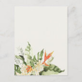 Carte D'accompagnement Tropical Orange Green Botanical Détails sur le Mar (Dos)