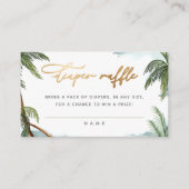 Carte D'accompagnement Tropical Palm Trees Baby shower Déchets Raffle (Devant)