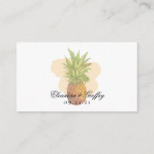 Carte D'accompagnement Tropical Pineapple Island Mariage Hébergements (Dos)