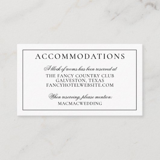 Carte D'accompagnement Tropical Pineapple Island Mariage Hébergements (Devant)