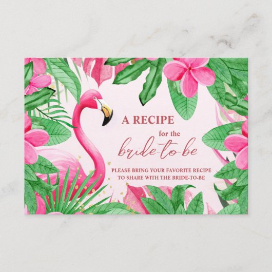 Carte D'accompagnement Tropical Pink Fête de Mariage d'Été (Devant)