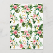 Carte D'accompagnement Tropical Voudrait-Elle Plutôt Fête des mariées Gam (Dos)