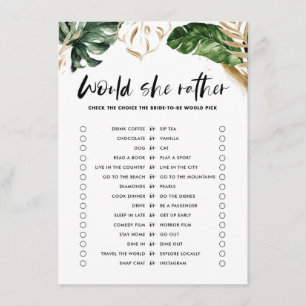 Carte D'accompagnement Tropical Voudrait-Elle Plutôt Fête des mariées Jeu