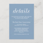 Carte D'accompagnement True Simplicity 2 Glacier Blue Minimalist Wedding (Devant)