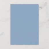 Carte D'accompagnement True Simplicity 2 Glacier Blue Minimalist Wedding (Dos)