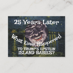 Carte D'accompagnement Trump Epstein Island Dossiers Bébés Républicain 20