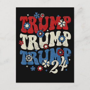 Carte D'accompagnement Trump Trump Trump 2024 Rétro