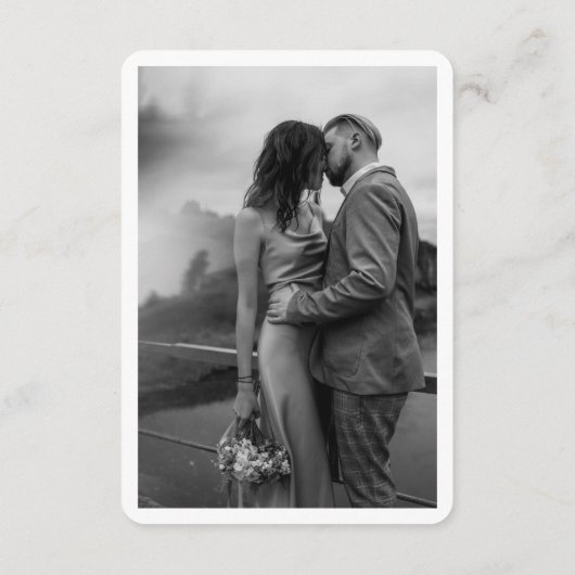 Carte D'accompagnement Tucson Mariage Détails modernes Code QR (Dos)