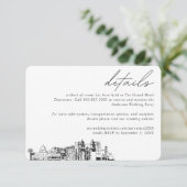 Carte D'accompagnement Tucson Mariage Hotel Détails du bloc de chambre (Debout devant)