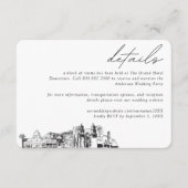 Carte D'accompagnement Tucson Mariage Hotel Détails du bloc de chambre (Devant)