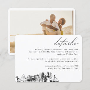 Carte D'accompagnement Tucson Mariage Hotel Détails du bloc de chambre