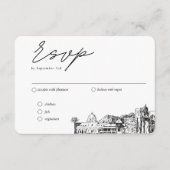 Carte D'accompagnement Tucson Mariage traditionnel RSVP Options de repas (Devant)