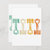 Carte D'accompagnement Tuner Vintage mécanique rétro (Devant / Derrière)