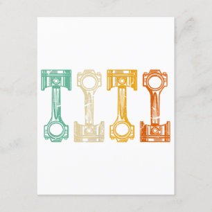 Carte D'accompagnement Tuner Vintage mécanique rétro