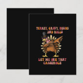 Carte D'accompagnement Turc Gravé Fèves Et Roulettes Laissez-Moi (Devant / Derrière)