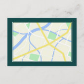 Carte D'accompagnement Turquoise Burnt Orange Floral Direction Détails Ma (Dos)