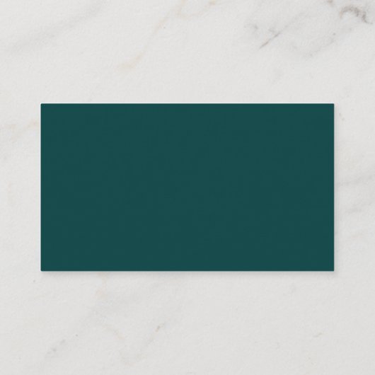 Carte D'accompagnement Turquoise foncé Simple élégant Script Mariage déta (Dos)