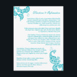 Carte D'accompagnement Turquoise Paisley Peacock Chic Mariage Information<br><div class="desc">Conçu par fat*fa*tin. Facile à customiser avec votre propre texte,  photo ou image. Pour des demandes personnalisées,  veuillez contacter fat*fa*tin directement. Des frais personnalisés s'appliquent. www.zazzle.com/fat_fa_tin www.zazzle.com/color_therapy www.zazzle.com/fatfatin_blue_knot www.zazzle.com/fatfatin_red_knot www.zazzle.com/fatfatin_mini_me www.zazzle.com/fatfatin_box www.zazzle.com/fatfatin_design www.zazzle.com/fatfatin_ink</div>