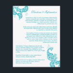 Carte D'accompagnement Turquoise Paisley Peacock Chic Mariage Information<br><div class="desc">Conçu par fat*fa*tin. Facile à customiser avec votre propre texte,  photo ou image. Pour des demandes personnalisées,  veuillez contacter fat*fa*tin directement. Des frais personnalisés s'appliquent. www.zazzle.com/fat_fa_tin www.zazzle.com/color_therapy www.zazzle.com/fatfatin_blue_knot www.zazzle.com/fatfatin_red_knot www.zazzle.com/fatfatin_mini_me www.zazzle.com/fatfatin_box www.zazzle.com/fatfatin_design www.zazzle.com/fatfatin_ink</div>